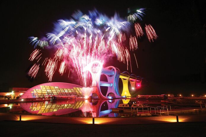 Fireworks at The Falkirk Wheel