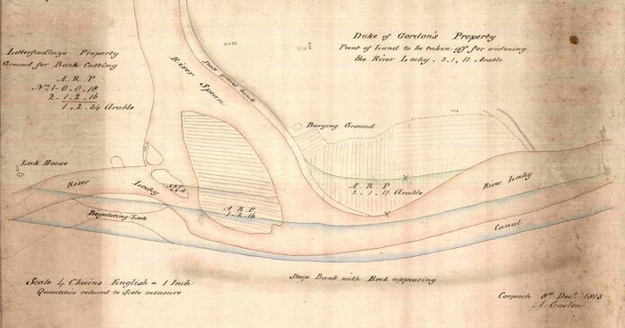 Plan of Caledonian Canal signed by Alexander Easton 1813